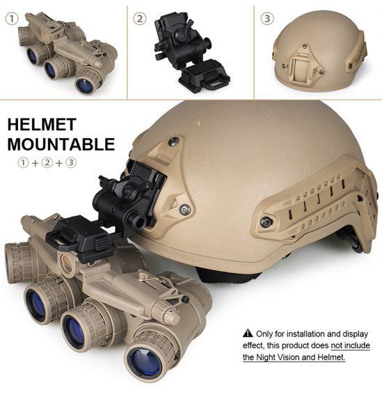 Крепление для ПНВ /NVG на шлем, Wilcox L4G24 черный Алюминий, адаптер на каску для PVS-15/18/21/31 2071748259 фото