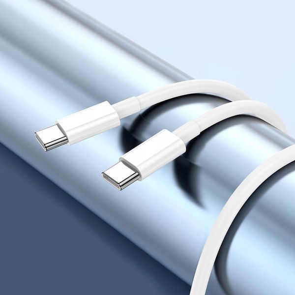 Зарядное устройство Koanni 20W с кабелем USB Type C 2м белый для iPhone MacBook iPad Samsung 2195 фото