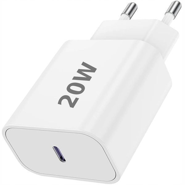 Зарядное устройство Koanni 20W с кабелем USB Type C 2м белый для iPhone MacBook iPad Samsung 2195 фото
