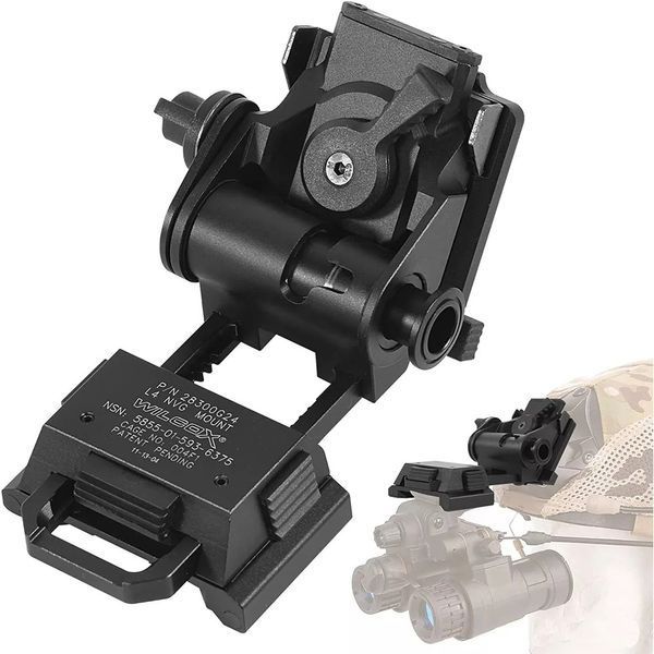Крепление для ПНВ /NVG на шлем, Wilcox L4G24 черный Алюминий, адаптер на каску для PVS-15/18/21/31 2071748259 фото