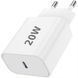 Зарядное устройство Koanni 20W с кабелем USB Type C 2м белый для iPhone MacBook iPad Samsung 2195 фото 2