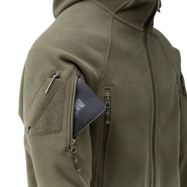 Тактическая флисовая кофта Helikon Patriot Mk2 Hybrid Fleece с капюшоном olive олива XS 2233445594 фото
