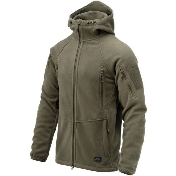 Тактическая флисовая кофта Helikon Patriot Mk2 Hybrid Fleece с капюшоном olive олива XS 2233445594 фото