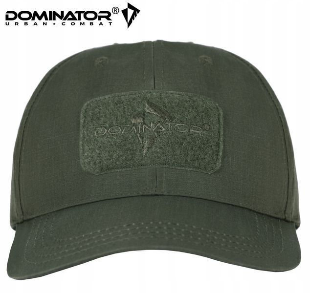 Бейсболка Dominator оливковая рип-стоп с вентиляцией универсальная кепка с липучками унисекс 2246 фото