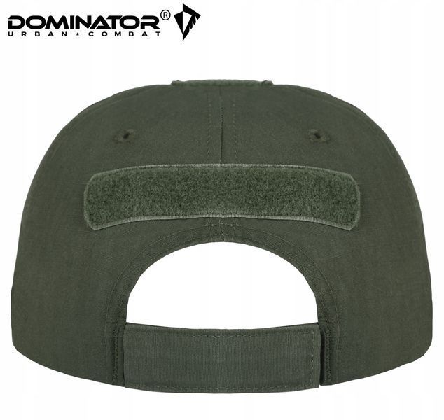 Бейсболка Dominator оливковая рип-стоп с вентиляцией универсальная кепка с липучками унисекс 2246 фото