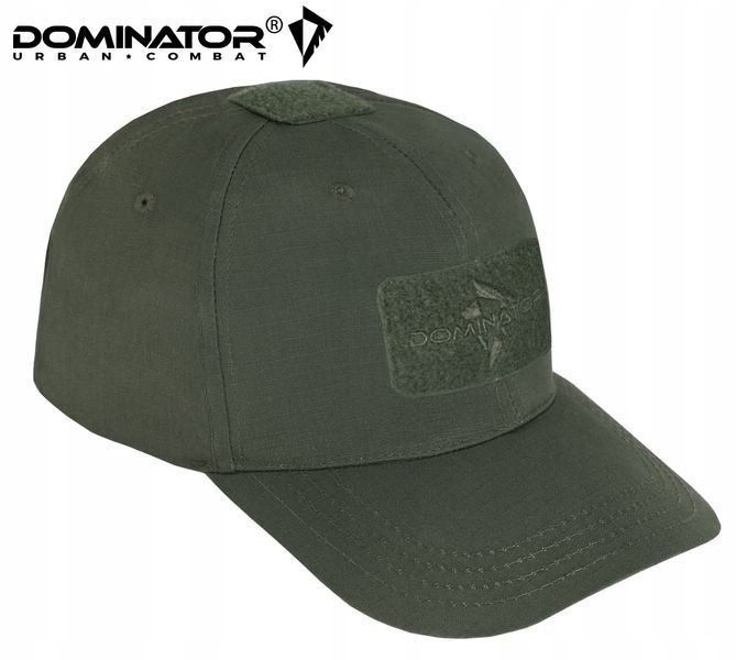 Бейсболка Dominator оливковая рип-стоп с вентиляцией универсальная кепка с липучками унисекс 2246 фото